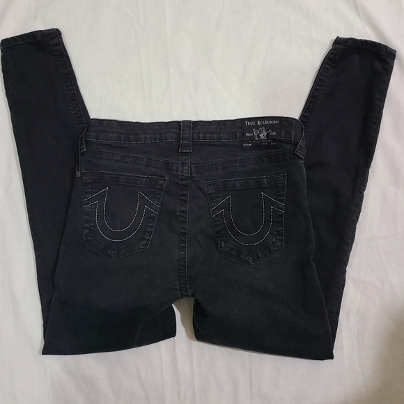 True Religion Denim - True Religion Halle Mid Rise Super Skinny Jeans - Black Size 31